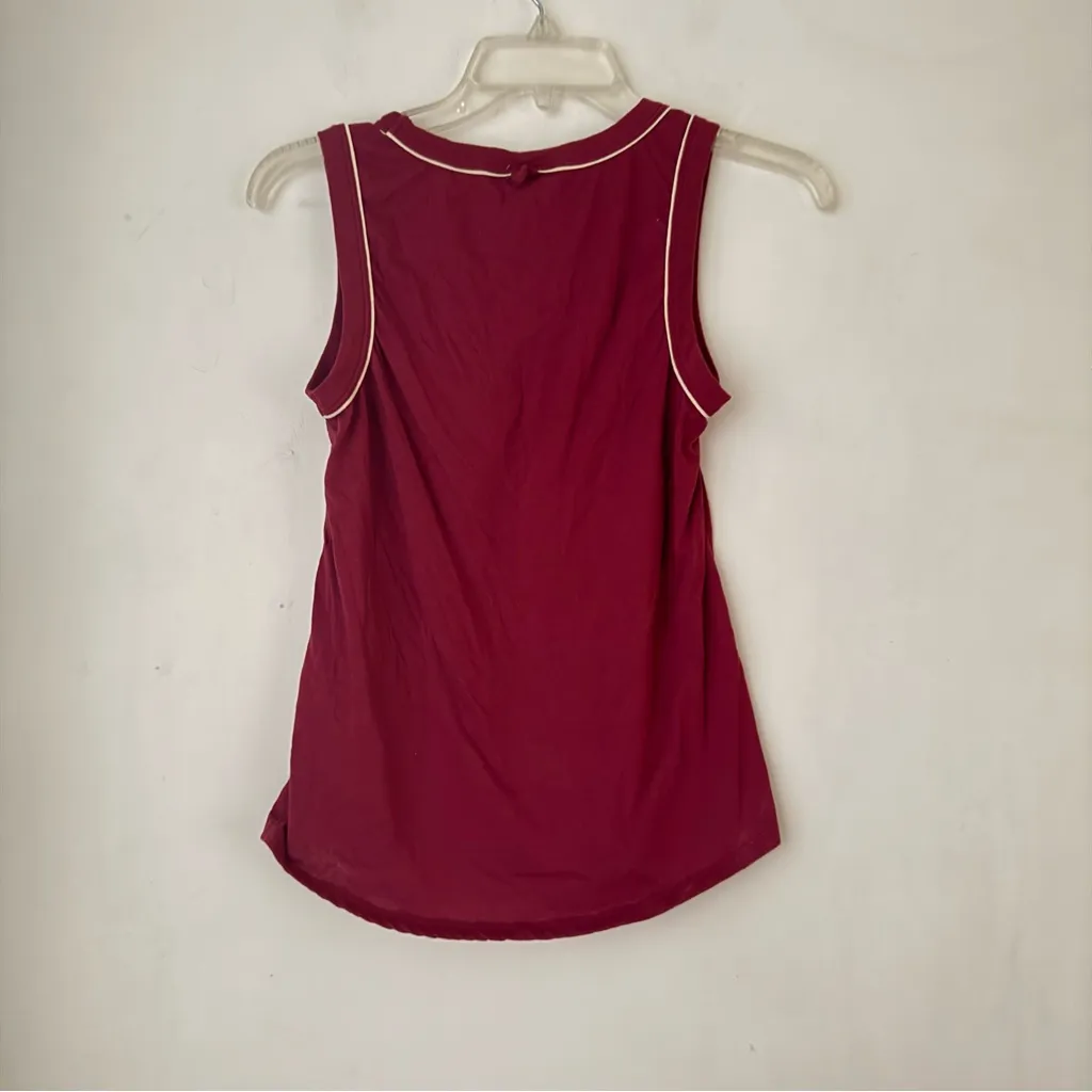 Camp Collection Dolly Burgundy Retro Tank Top - Image 4