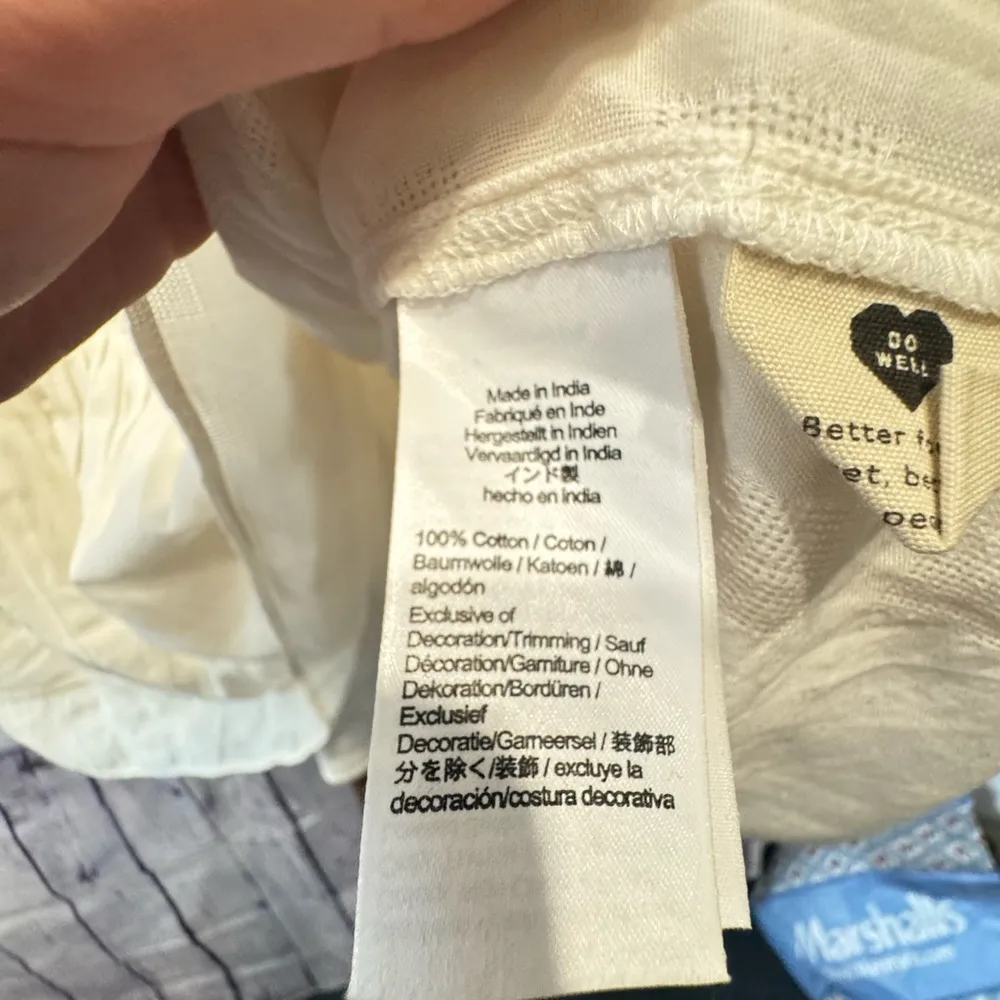 NEW Madewell Smocked Pull-On Tiered Mini Skirt Off-White Size Medium - Image 14