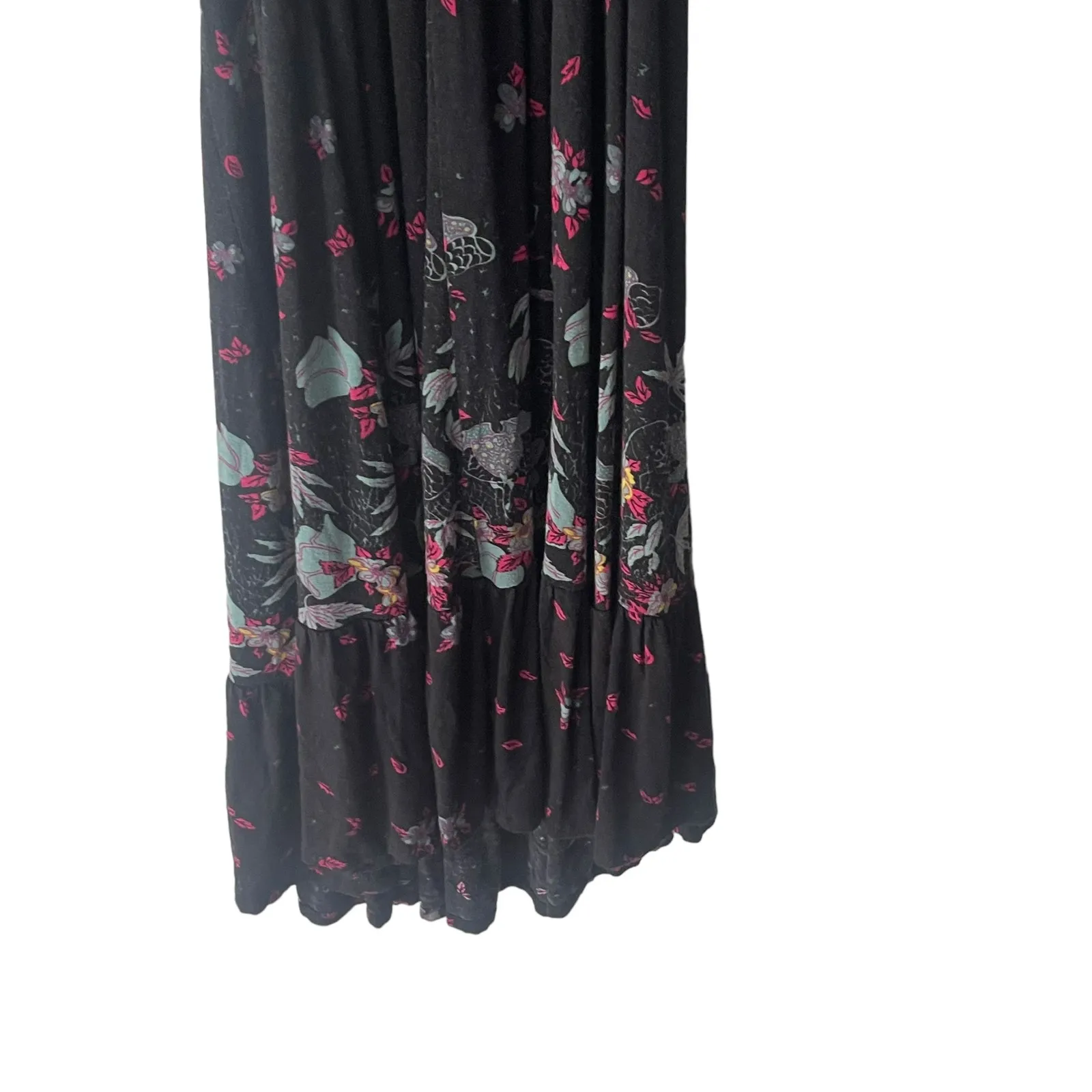 American Rag Women's Size Medium Black Halter Floral Knee Length‎ Dress - Image 3