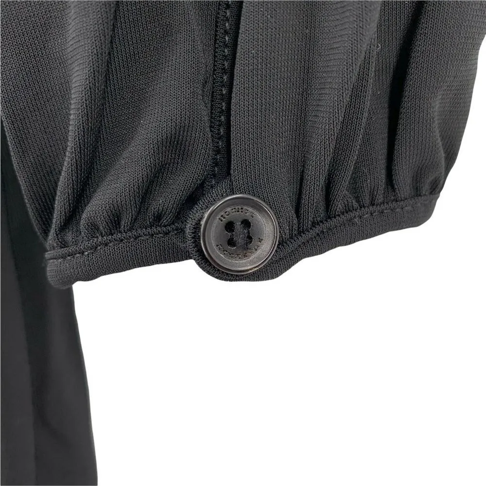 Burberry Black Stretch Jersey Long Sleeve V-Neck Tunic Top Size Small - Image 6