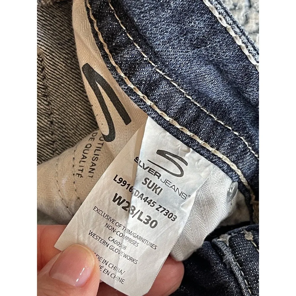 Silver Suki Bootcut Jeans Womens marked W28/L30 Slight Stretch low rise Country - Image 5