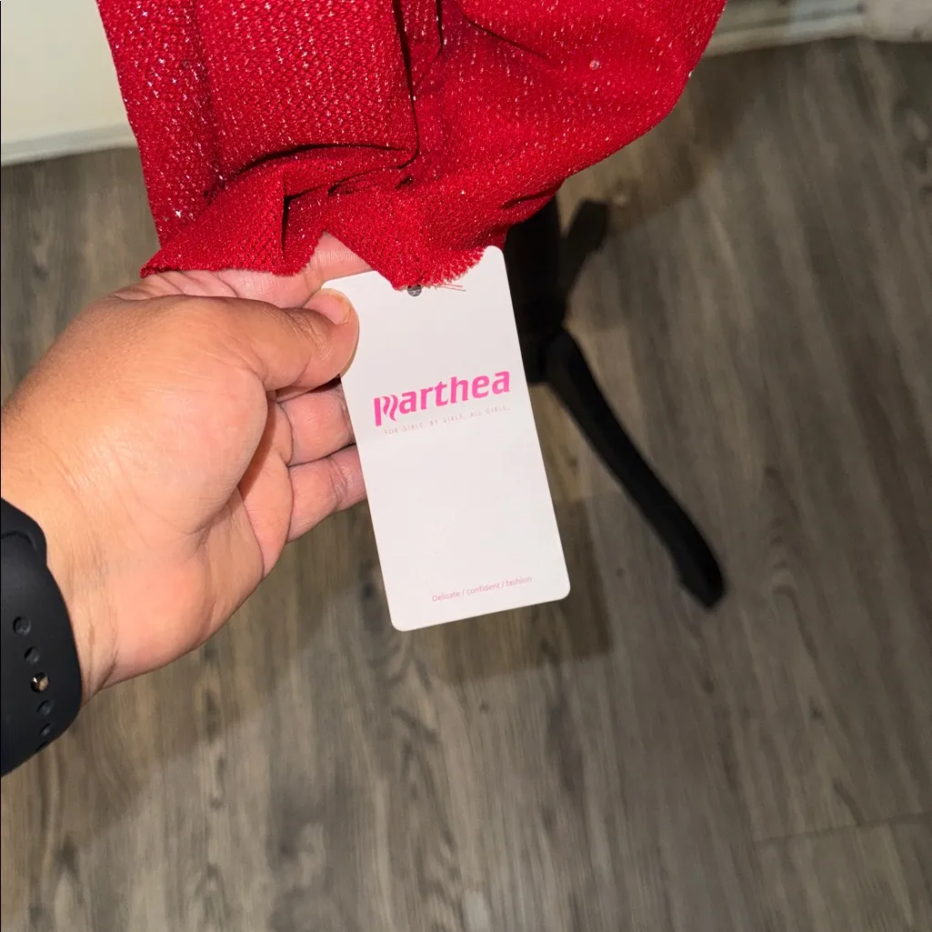 Chic Long Sleeve Red Dress Size XS - Image 7