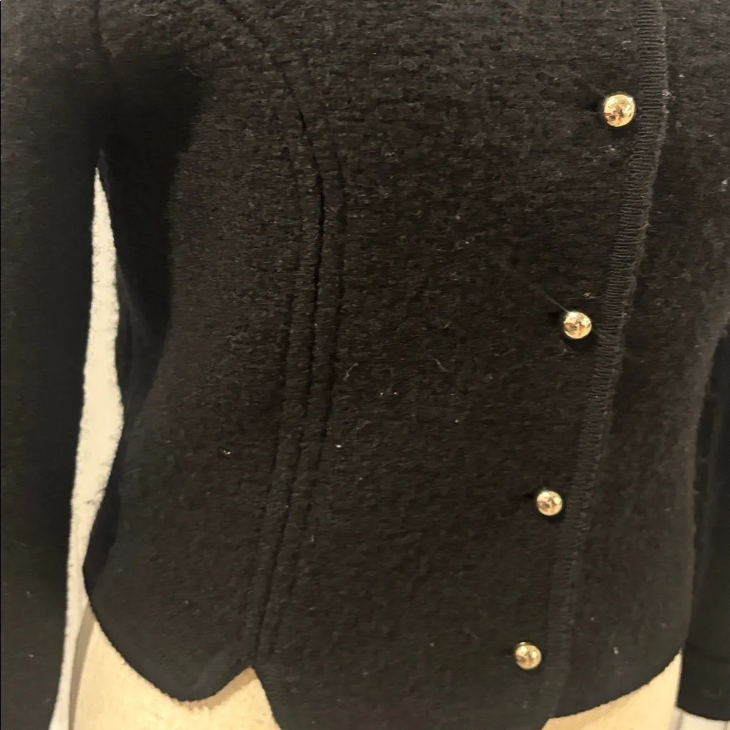 Tally ho 100% vintage wool coat Black Size M - Image 4