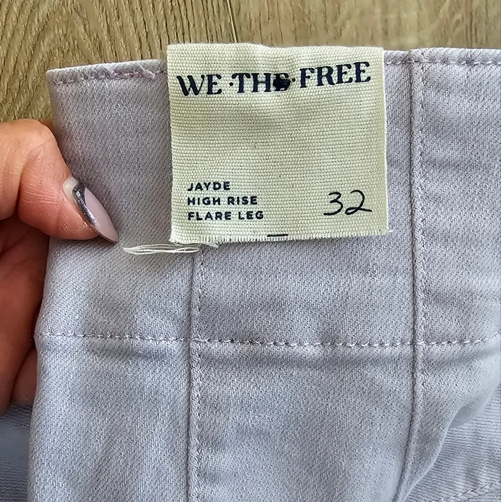 NWT Free People Jayde Jeans - High Rise, Flare Leg lavender - Image 9