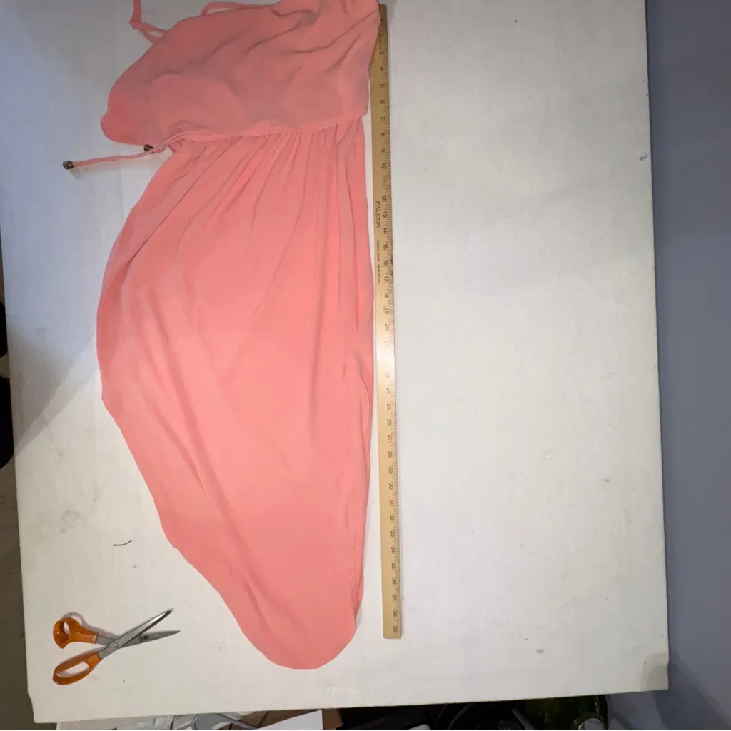 Chic Asymmetrical Pink Dress Size M - Image 8