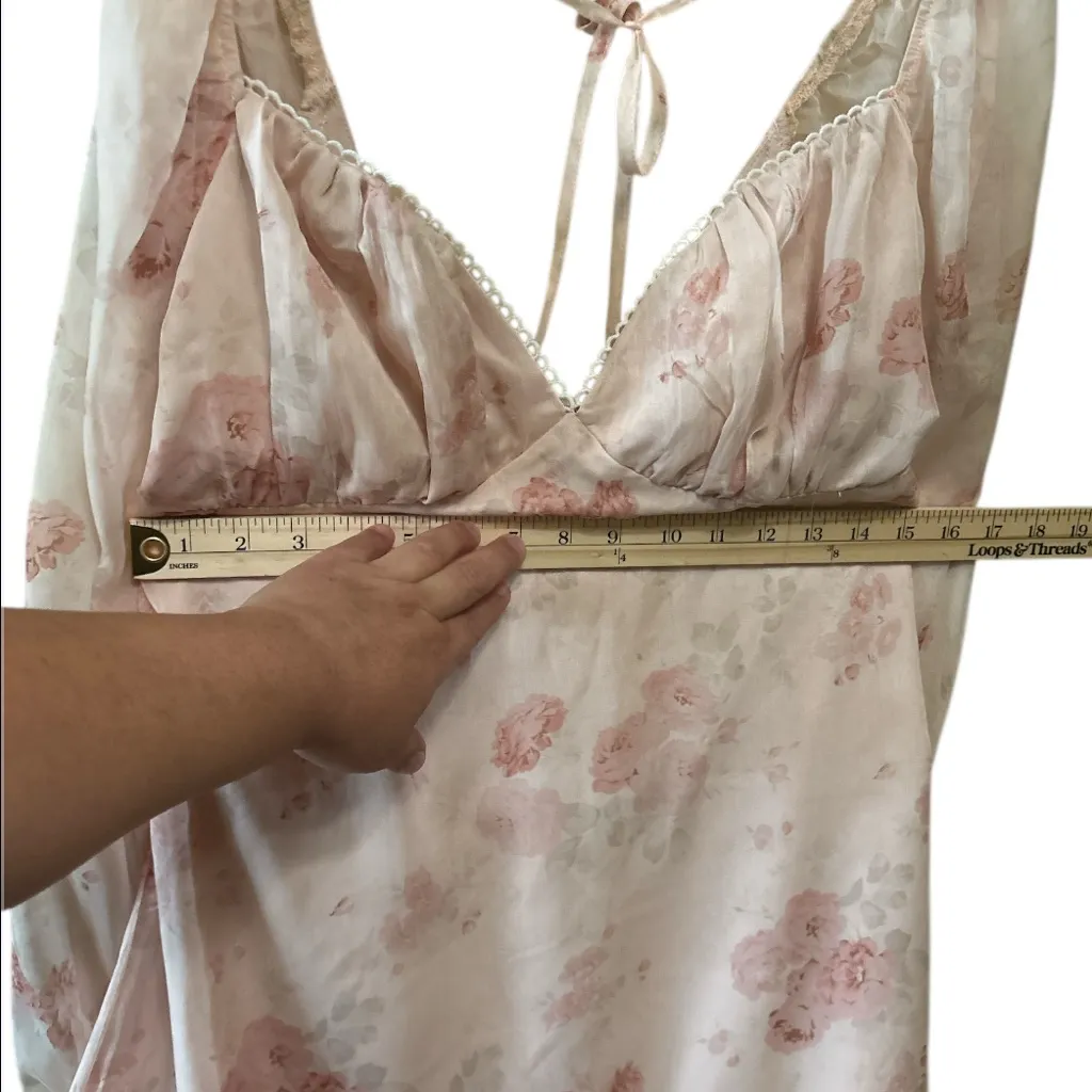 Lulu's Lovely Poise Light Pink Floral Tie Back Long Sleeve Mini Dress,Size XL - Image 9