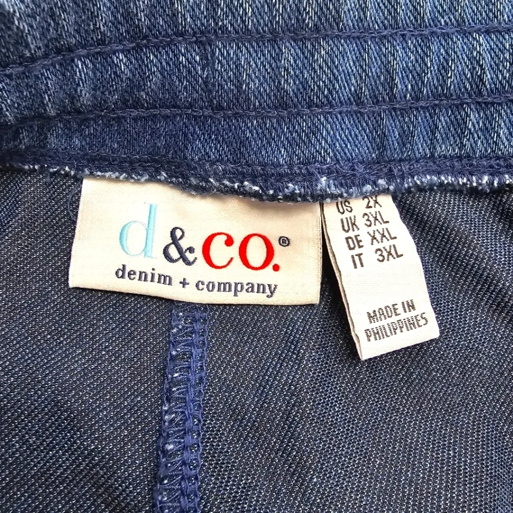 Denim & Company Blue Shorts Pants Pullon Drawstring NWT Plus 2XL - Image 7