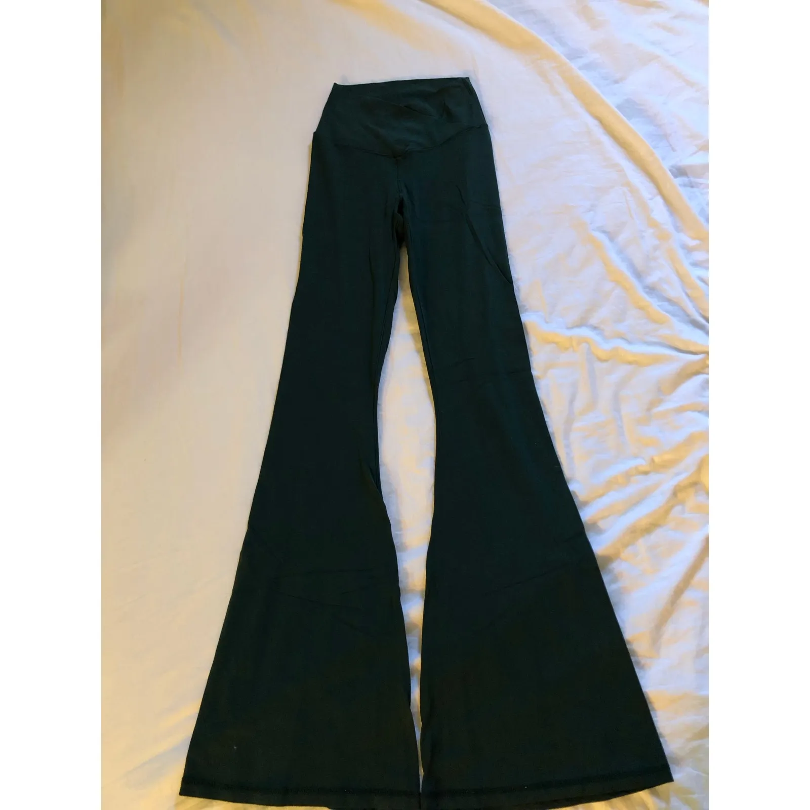 Aerie Offline crossover waist dark green flare leggings Size Small - Image 5