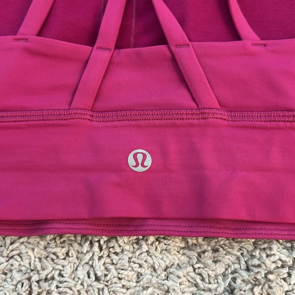 Lululemon fuchsia longline energy bra Sz 8 - Image 3
