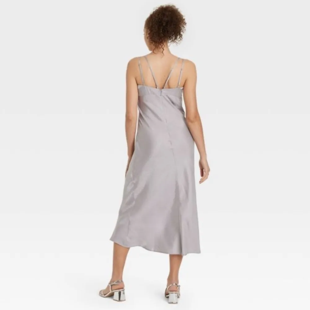 Women's Wild Fable Dress Maxi Slip Dress Iridescent Gray - Image 4