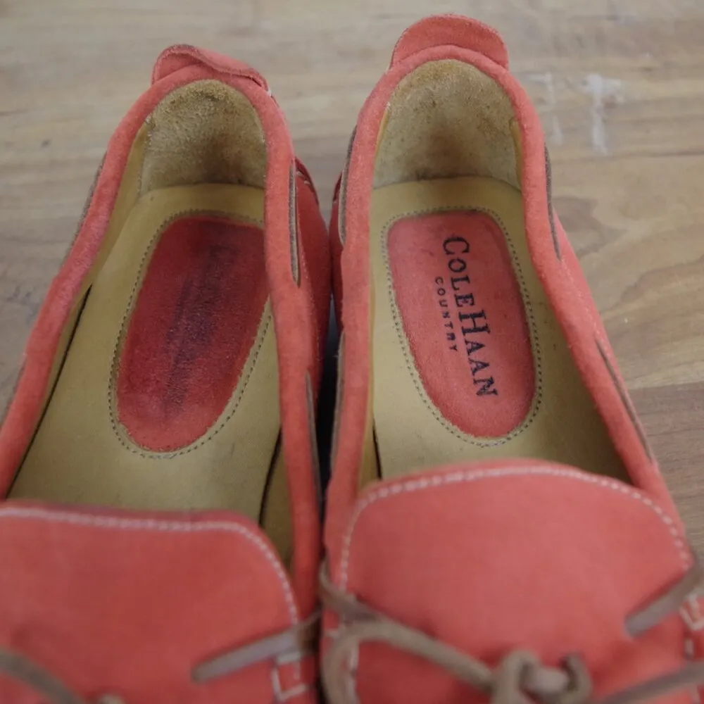 Cole Haan Ladies'  Country Orange Suede Moccasin Style Loafers Size 7B - Image 9