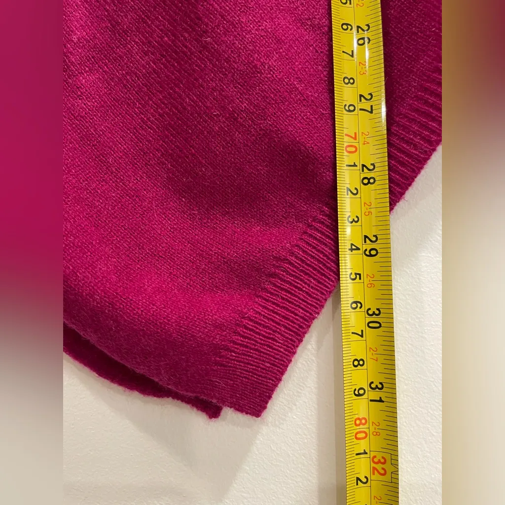 Cashmere Magenta Pink Poncho Cabincore Cottagecore Boho Size undefined - Image 5