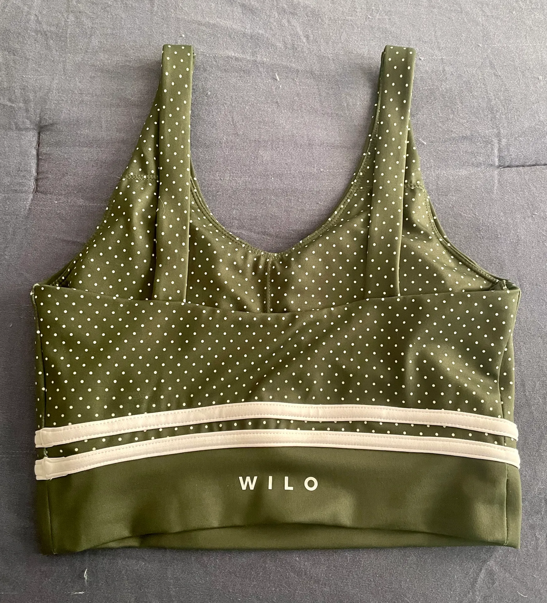 Wilo Longline Sports Bra Green - Image 2