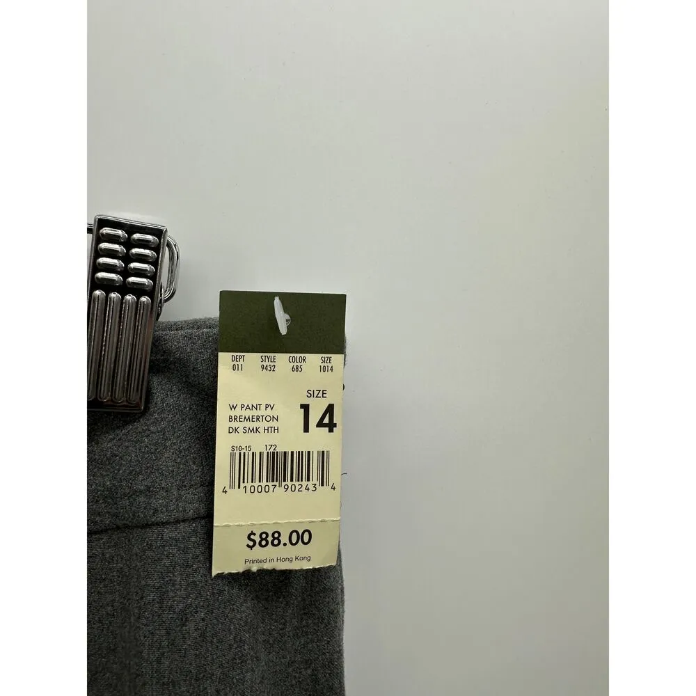 NWT Eddie Bauer Bremerton Fit Gray Wide Leg Trousers Dress Pants Womens Size 14 - Image 7