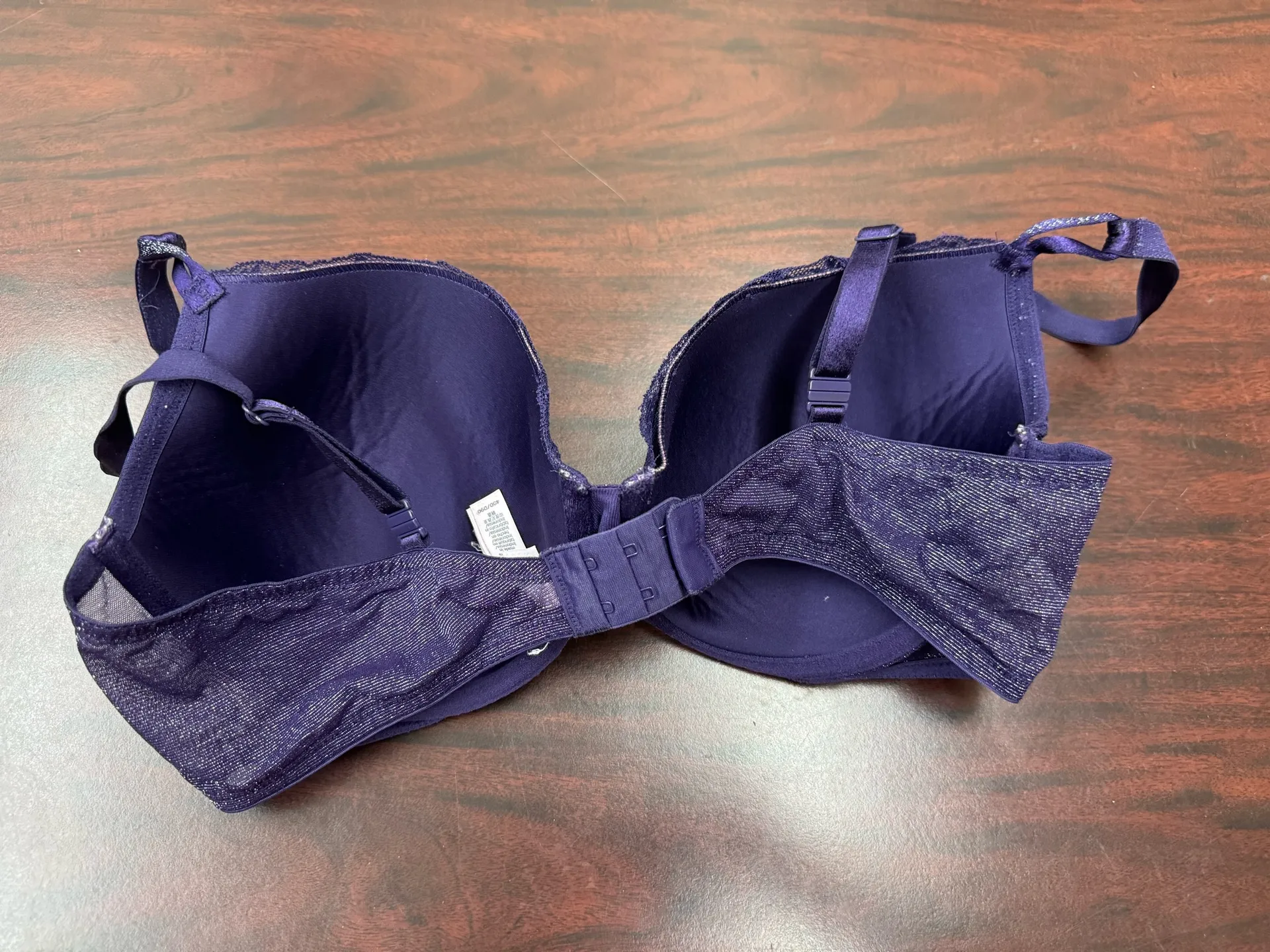 Victoria’s Secret Purple with Sparkle Demi Bra Size 40D - Image 3