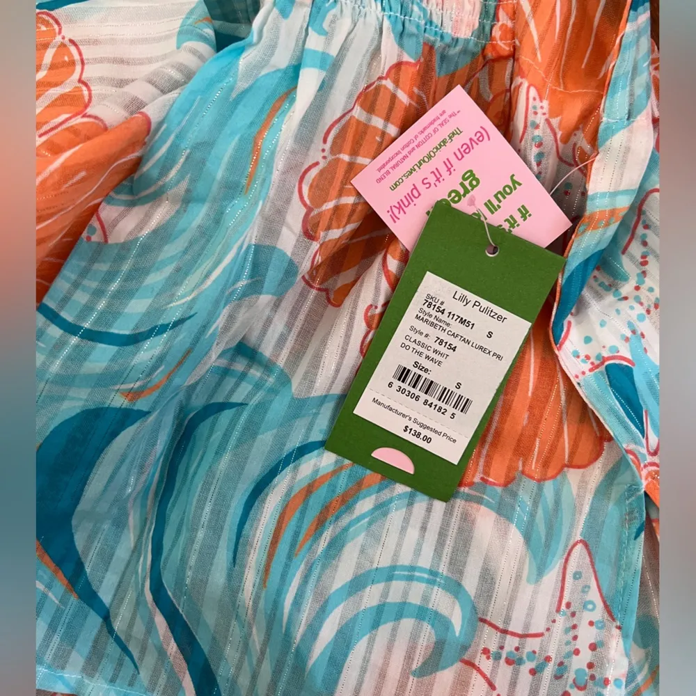 Lilly Pulitzer Shiny silver thread floral print tops - Image 10