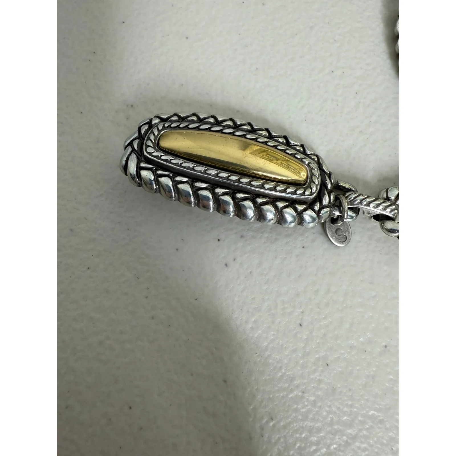 Brighton Women's Vintage 90s y2k two tone gold silver chain belt S Western Glam - Image 4