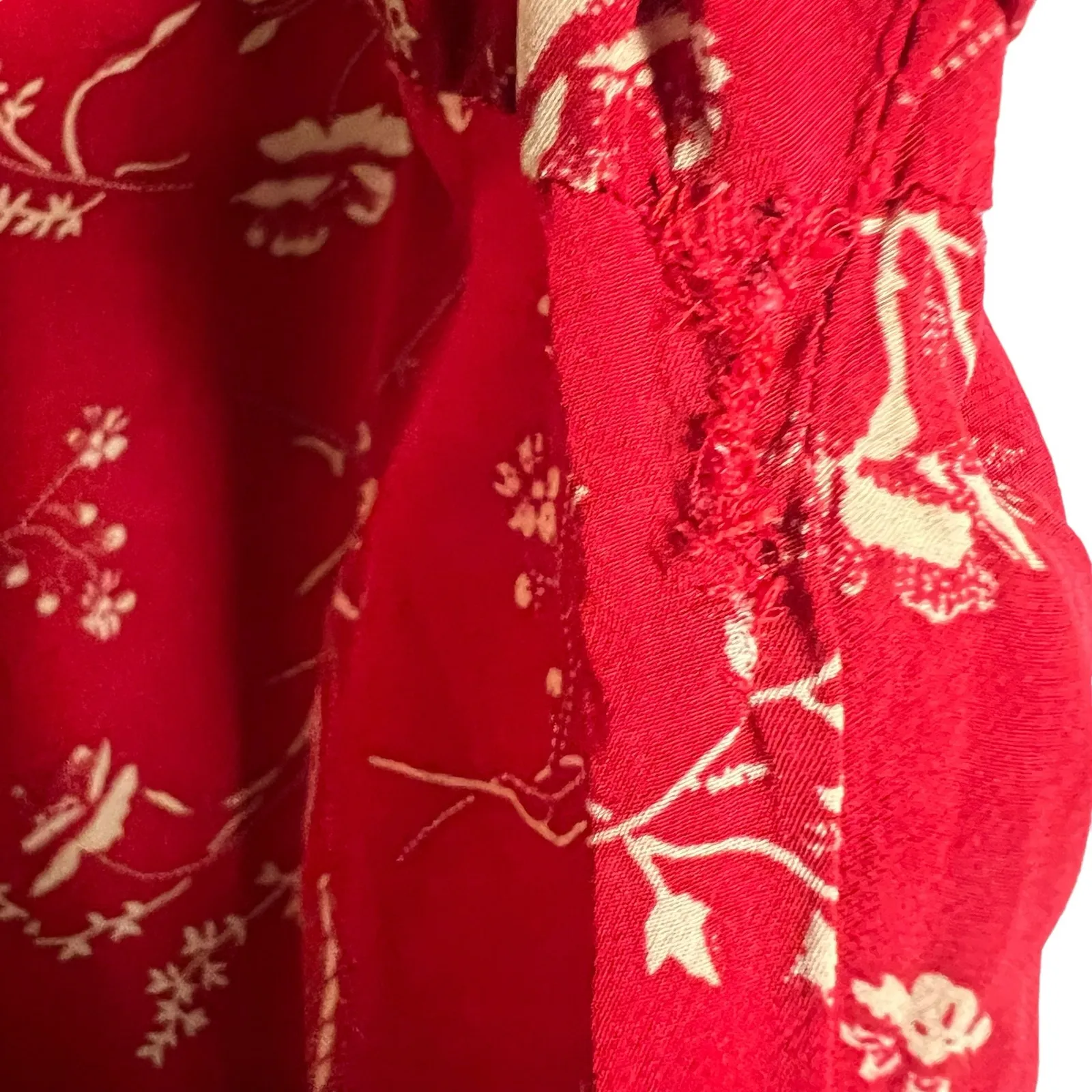 Polo by Ralph Lauren Red Floral Button Front Short Sleeve Mini Dress Size 8 - Image 12