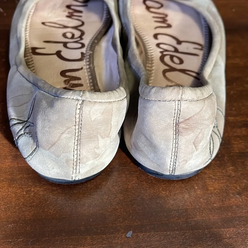 Sam Edelman Ballet Flats Green light camouflage with Bow 6m leather - Image 4