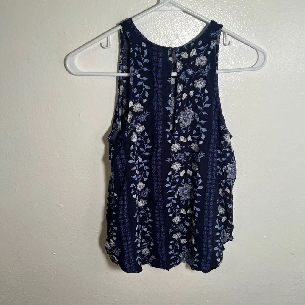 Old Navy Relaxed High Neck Tank Top Navy Floral SP - Image 5