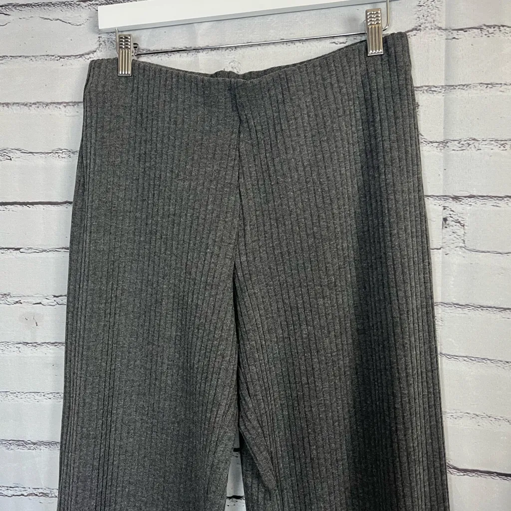 Donna Karan New York Grey Ribbed Stretch Sweatpants Women’s SP Minimalist Casual - Image 5