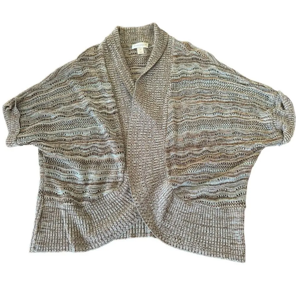 CHRISTOPHER & BANKS XL Cover Up Boho Peasant Light Weight Sweater Women Shimmer - Image 3