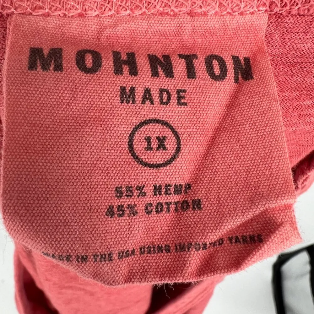 Mohnton Made Washed Look Hemp Cotton Tank Top Bright Madder Red Size 1X NWT - Image 9