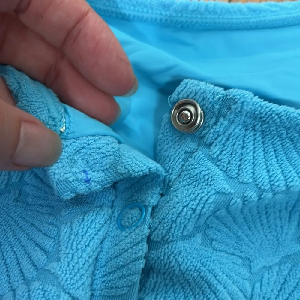 Andie‎ Malibu One piece swimsuit seashell textured blue size S NWT flaw - Image 5