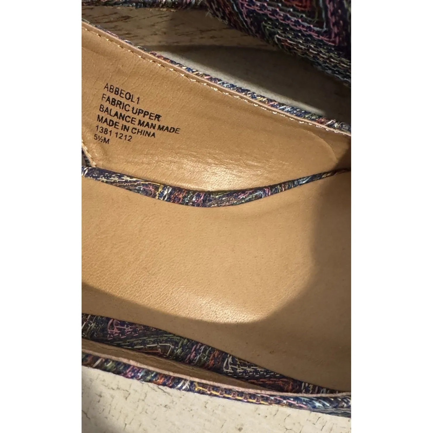 EUC Nine West ABBE Boho Cork Wedge Sandal Size  5 1/2 M Woven Hippie - Image 7