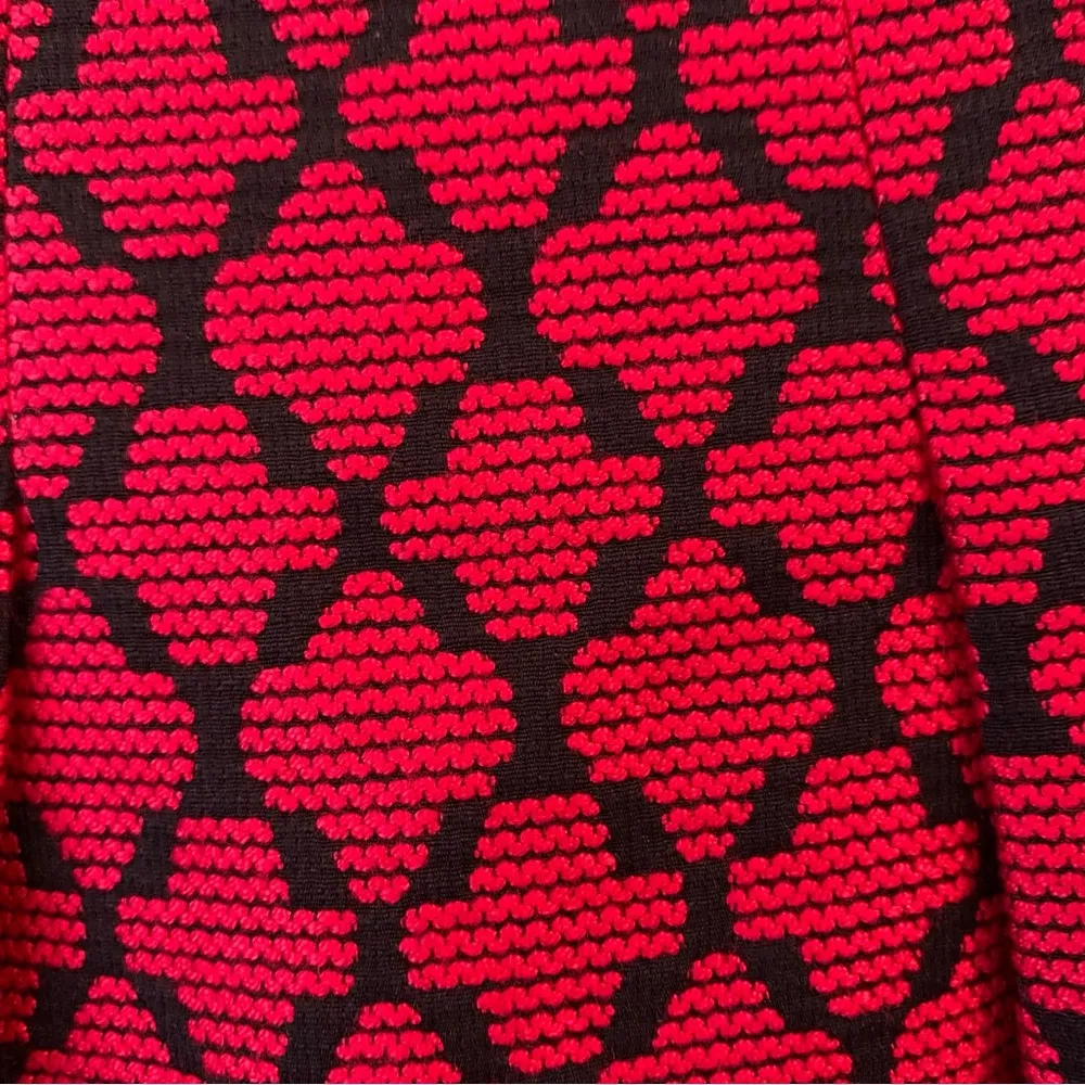 Banana Republic Black Red Geometric Pleated Skater Career Skirt 4 - Image 5