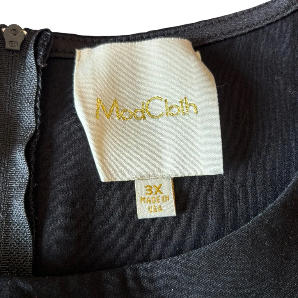 ModCloth Dear Fiery Cut Out Sweetheart Neckline Dress Womens Size 3X Black - Image 5