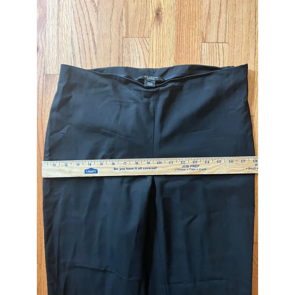 St. John  Caviar Black Flat Front Cropped Dress Pants Size 6 ? Imported Fa… - Image 6
