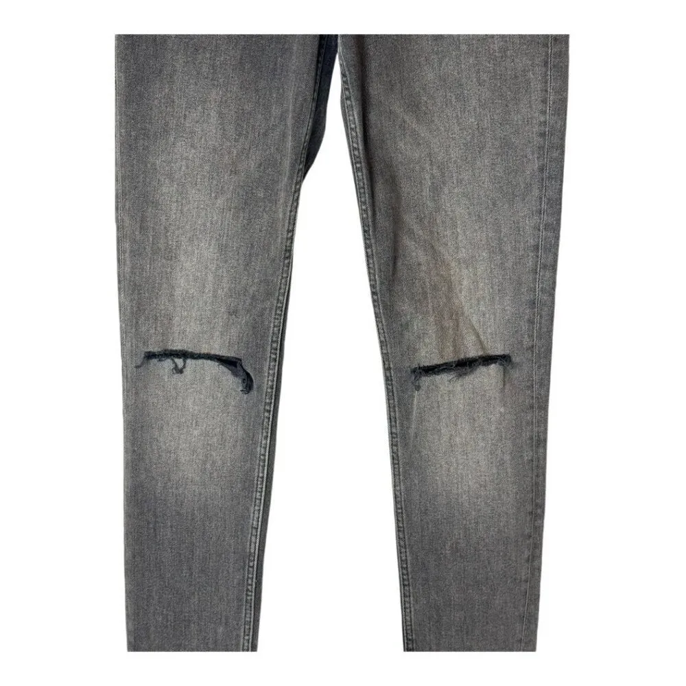 All Saints Jeans Women 27 Gray Washed Black Grace Slashed Distressed Skinny - Image 7