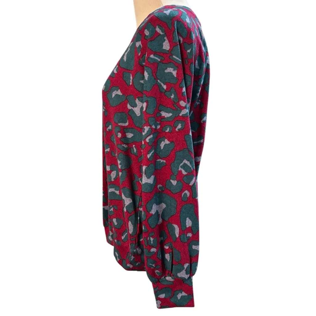 Iman NWOT Global Chic Animal Print Sweater XS Long Sleeve - Image 2