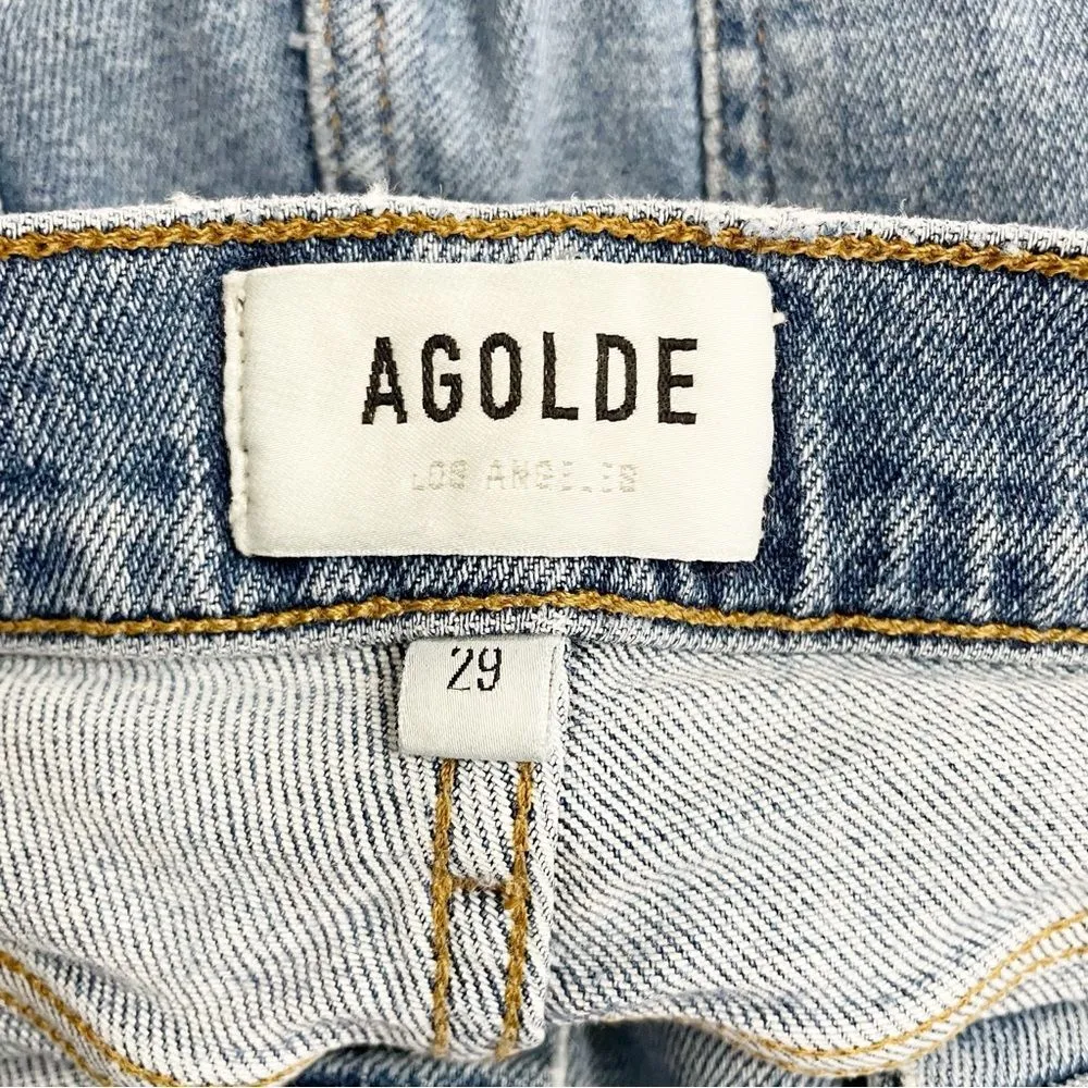 Agolde Nico Slim Skinny Jeans in Shoreline Distressed Medium Wash Size 29 | 8 - Image 11