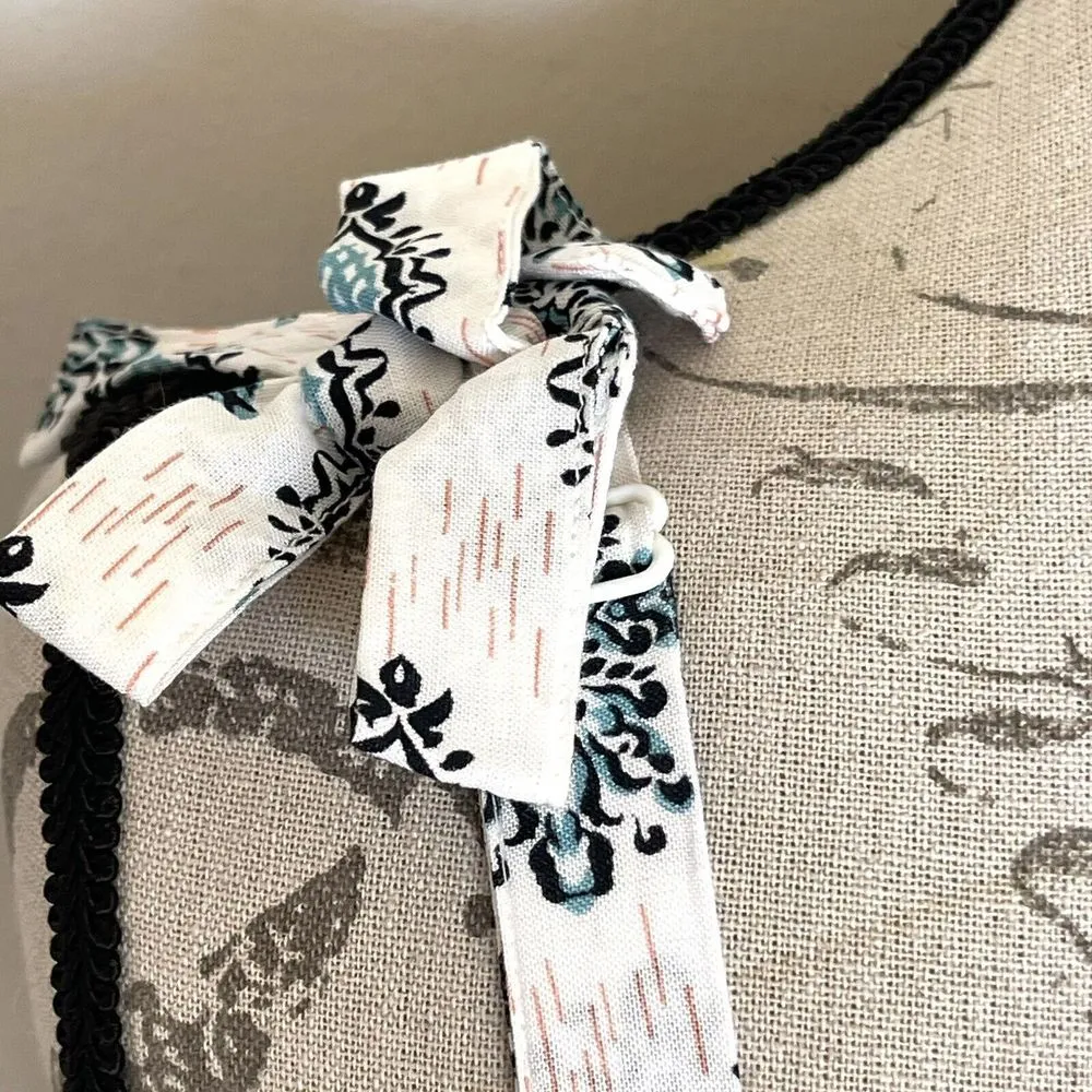 Womens Dress Size XS Geometric Print Sleeveless Bow Mini Button - Image 8