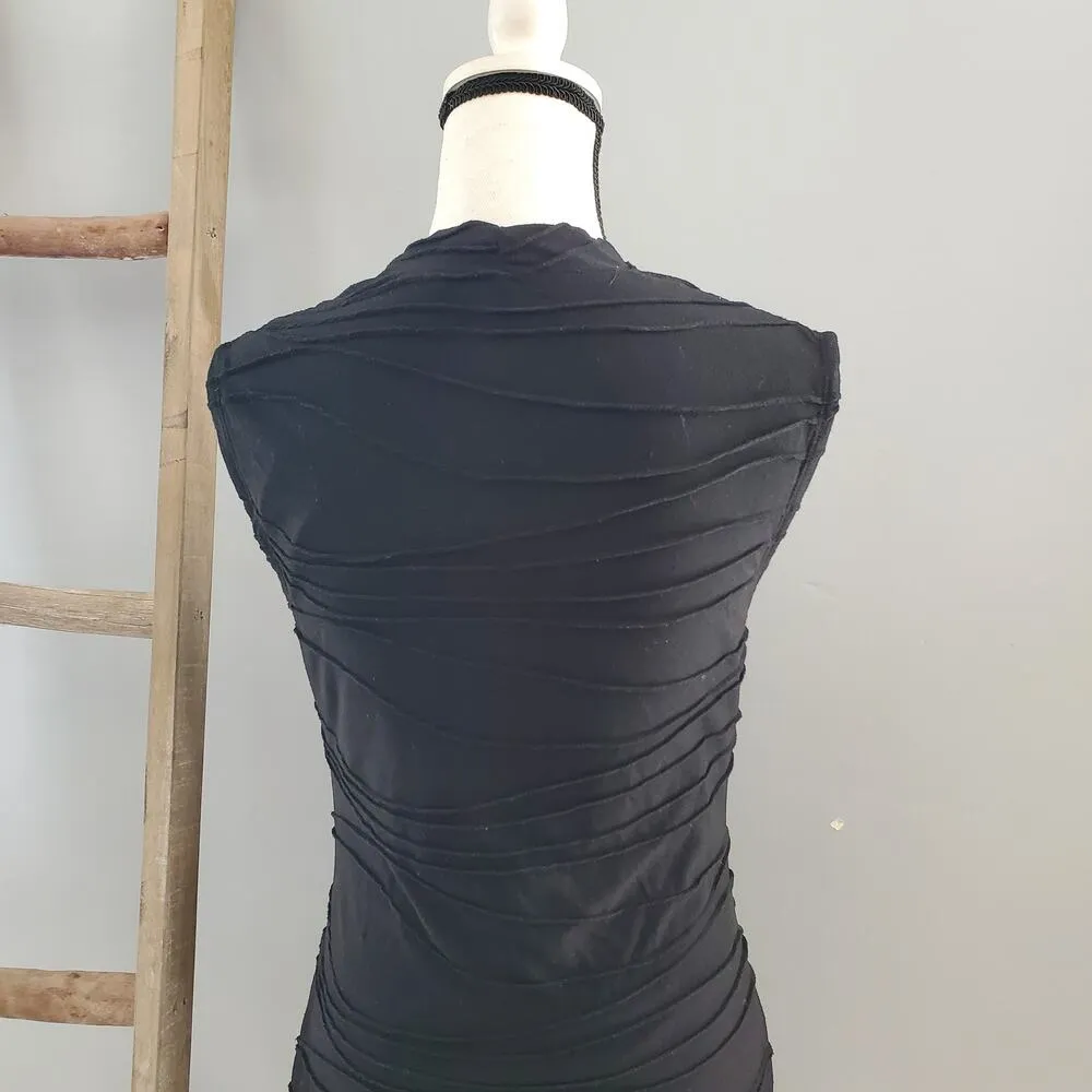 Studio M Black Sleeveless Lightweight Lined Bodycon Dress Size M Size M - Image 4