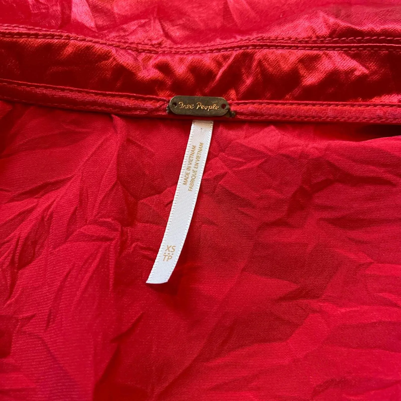 Free People Star Eyes Crinkle Satin Top - Image 4