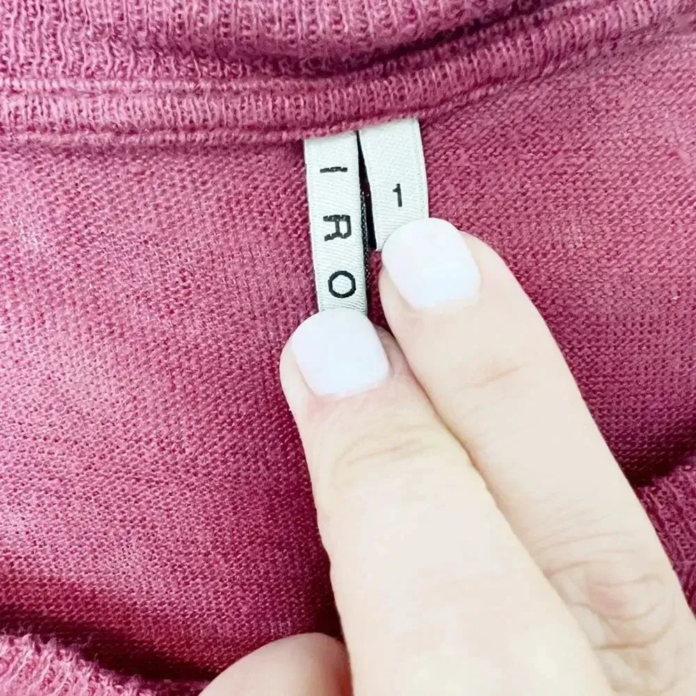 IRO Scoop Neck Distressed Linen Tee in‎ brick - Image 4