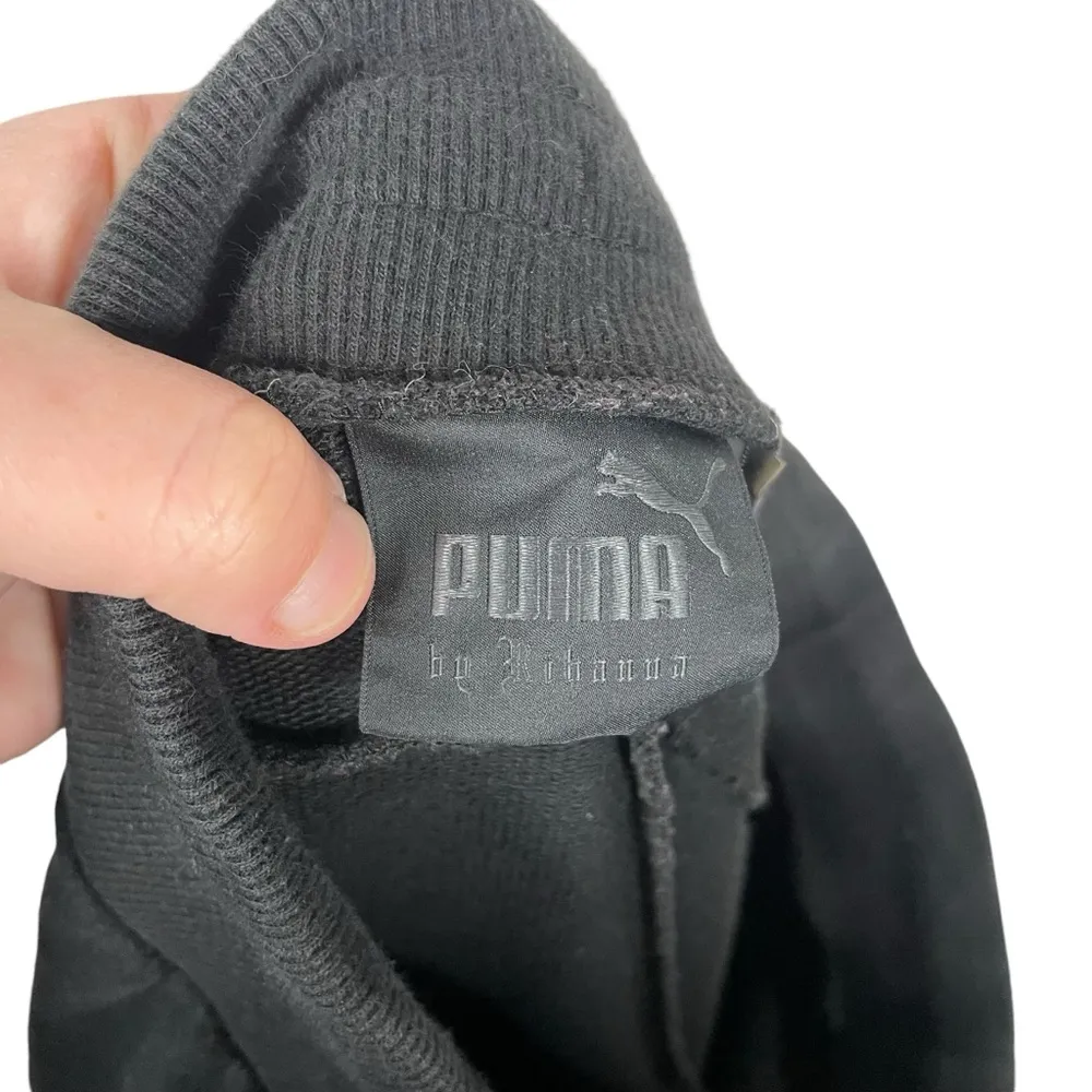 RARE Fenty Rihanna x Puma Lucky 13 Velvet Embellished Joggers in Black Size S - Image 8