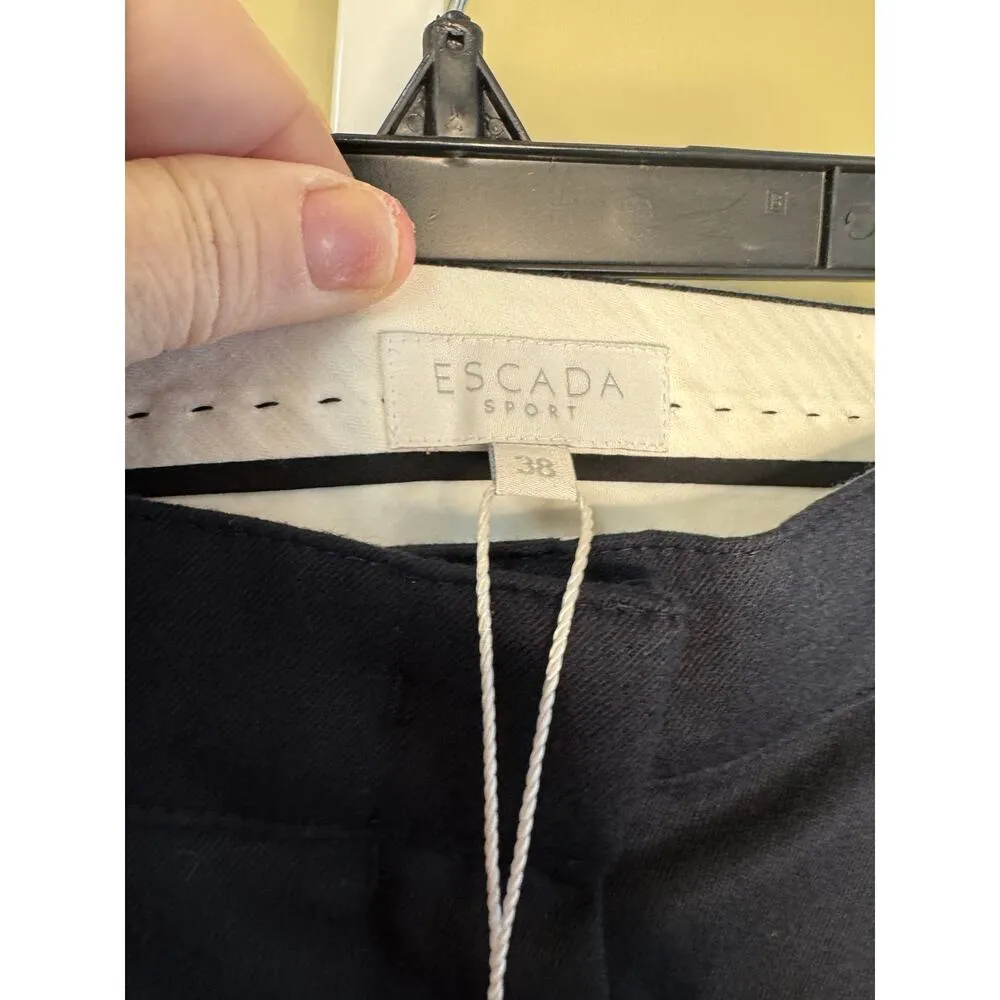 Escada Sport NWT Virgin Wool Pants in Navy Size 38 or US 8 Blue - Image 5