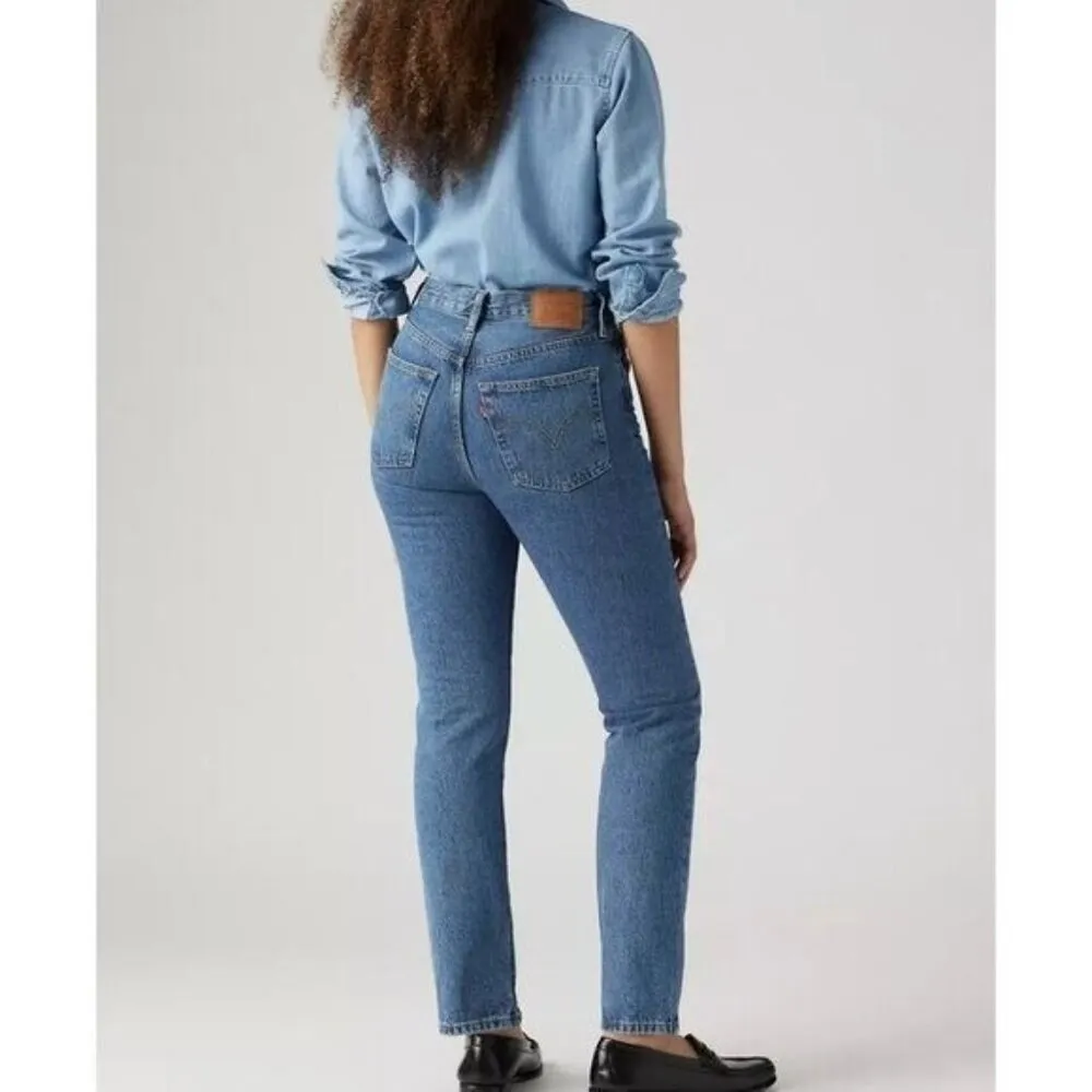 Levi's Premium 501 Original Fit 33x30 Women's Jeans Medium Wash No Stret… - Image 3