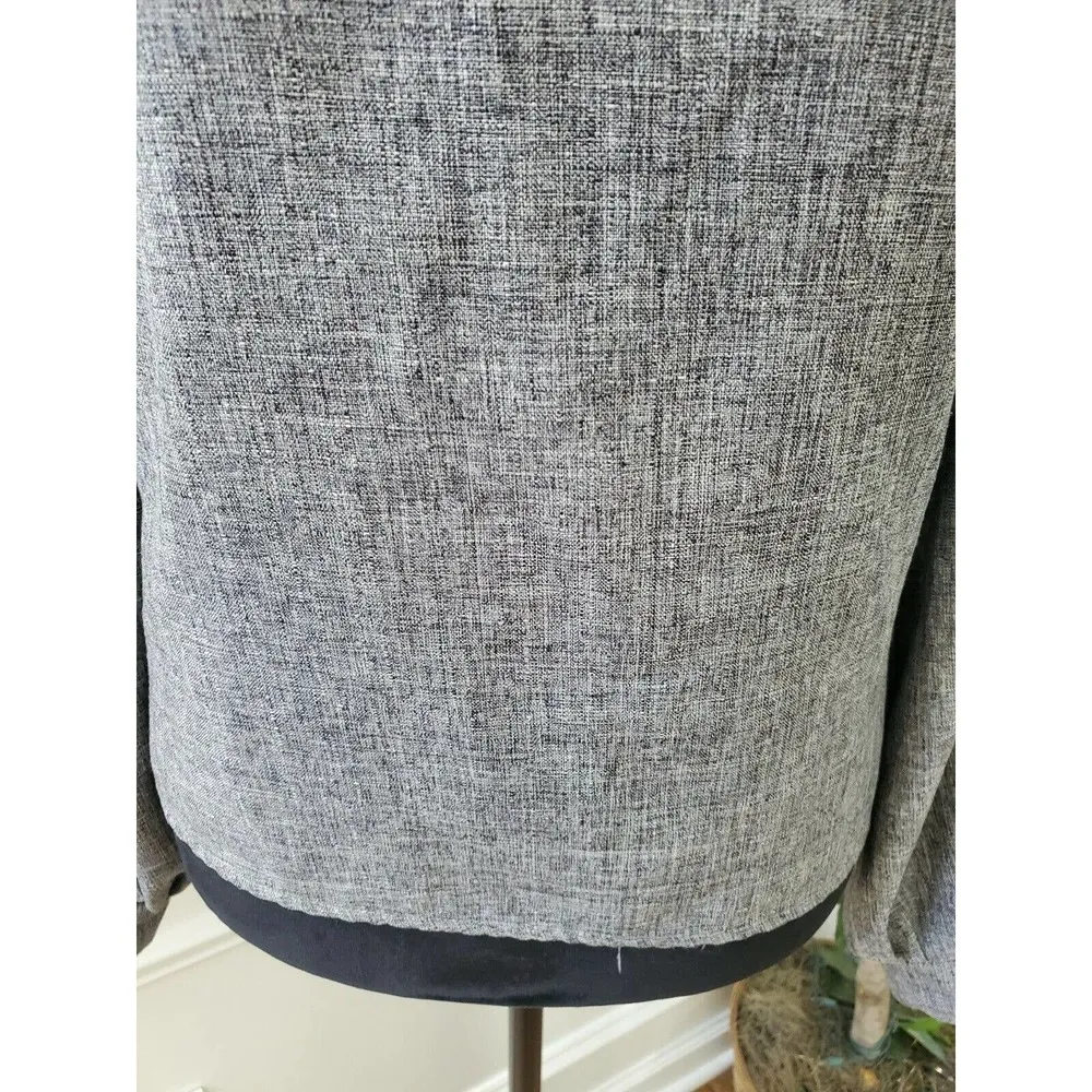 Shein Women's Solid Gray 100% Polyester Round Neck Long Sleeve Blouse Size Small - Image 4