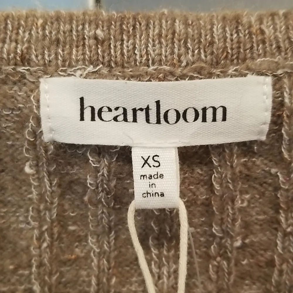 💕HEARTLOOM💕 Lilah Henley Sweater Top Taupe Ribbed Soft Cozy Loungewear XS NWT - Image 11