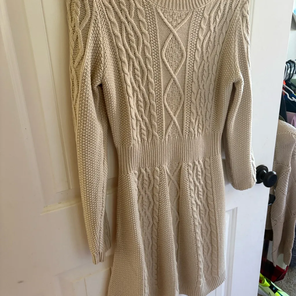 Lucky Brand Cable Knit Beige Dress - Image 4