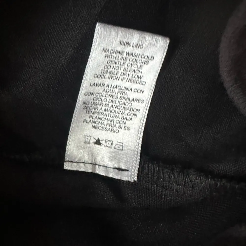 Company By Ellen Tracy Black Linen Wide Leg Pants ￼ - Image 3