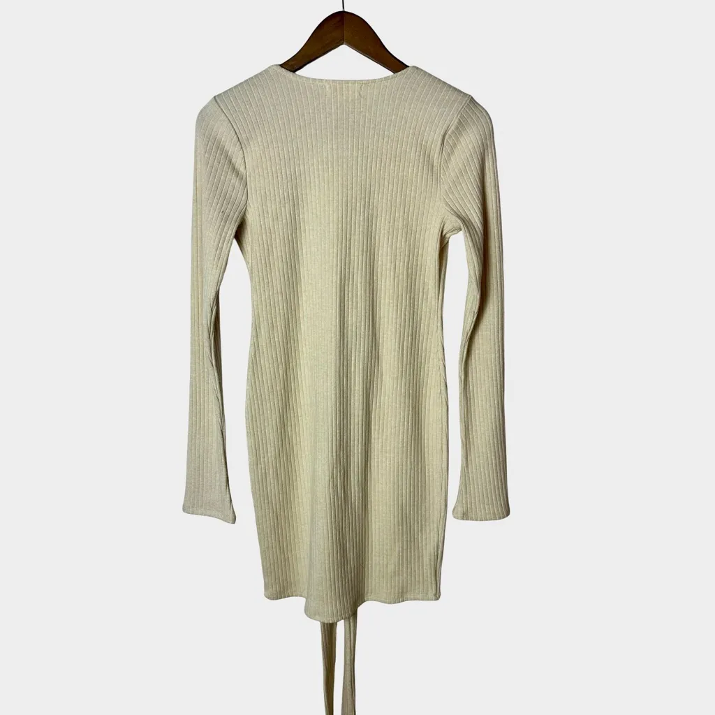 Lovers and Friends Calliope Cream Ribbed Cutout Mini Dress Size M - Image 7