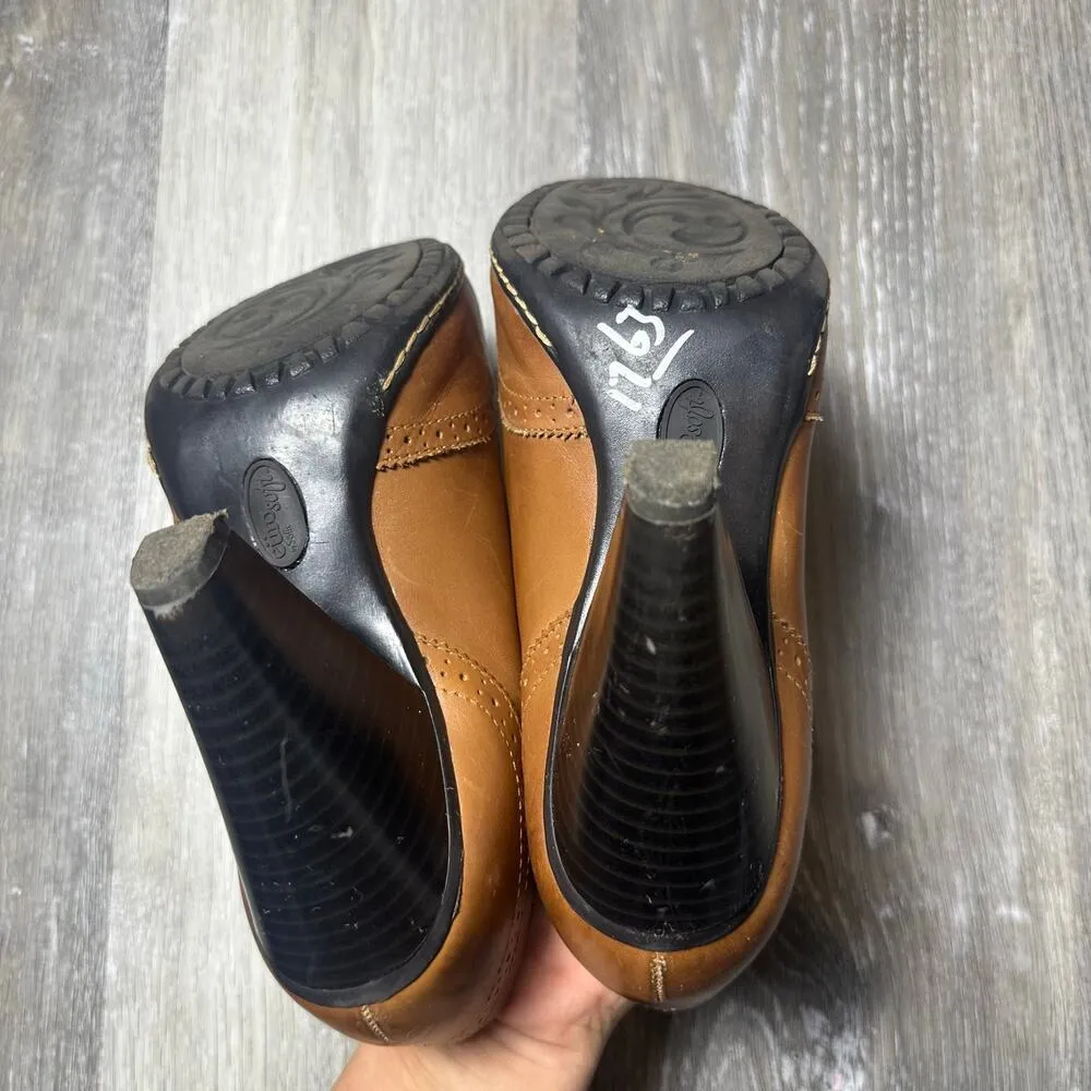 EuroSoft Sadira Brown Leather Oxford Buckle Booties Size 9.5 - Image 7