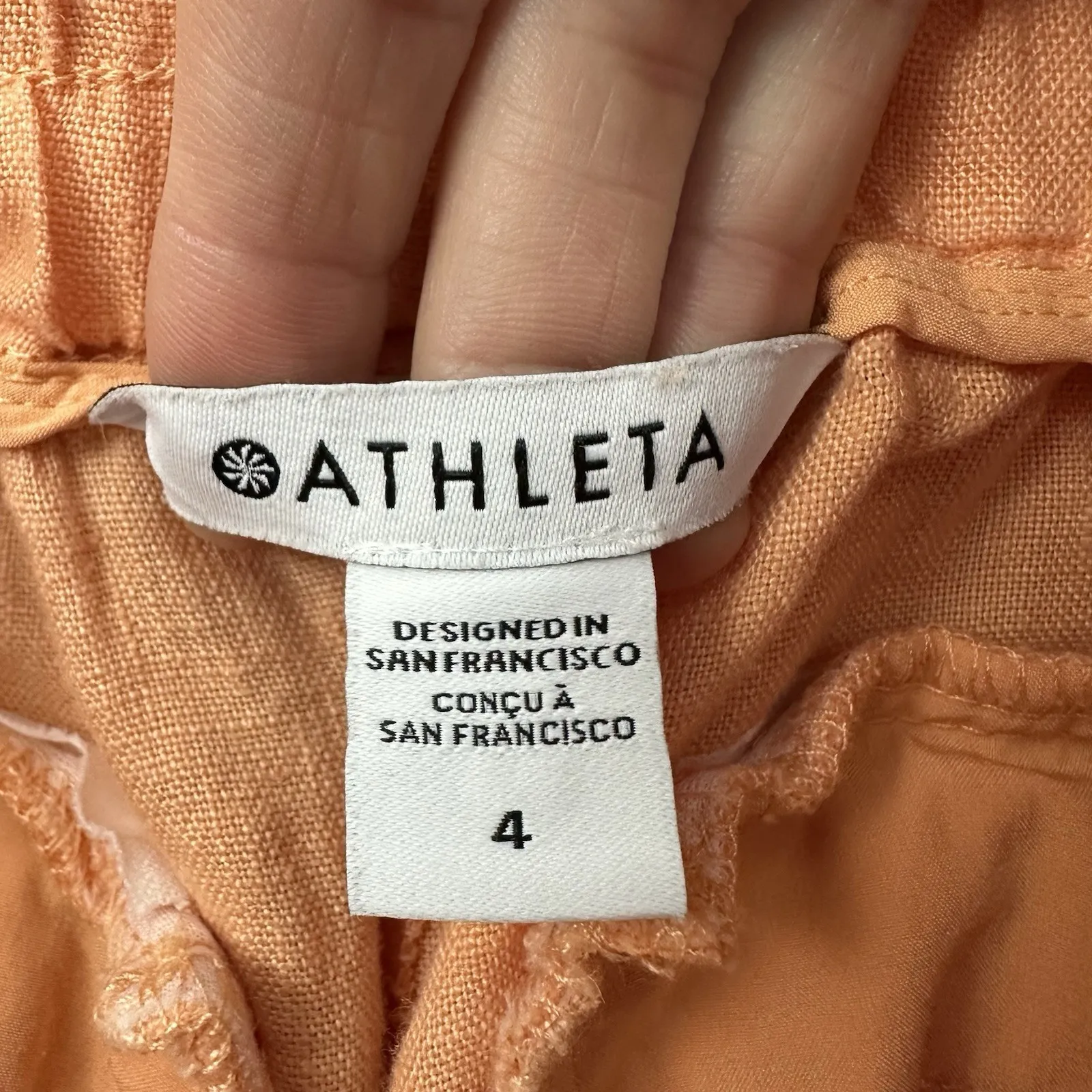 Athleta Cabo‎ Linen Jogger Pants Beach Travel Vacation Athleisure Women's 4 x 27 - Image 3