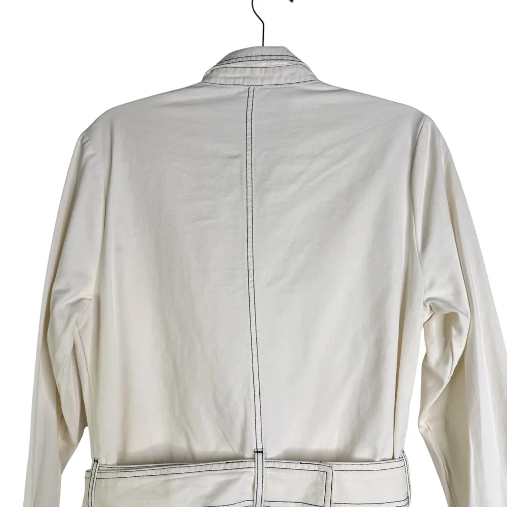 BURU Small Josephine Jumpsuit in White Painter’s Utility Boiler Suit - Image 10